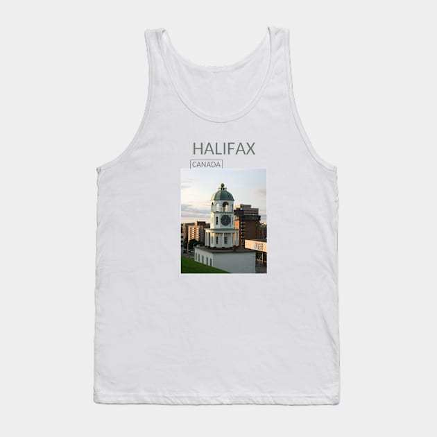 Halifax Nova Scotia Canada Clock Souvenir Gift for Canadian Citizens T-shirt Apparel Mug Notebook Tote Pillow Sticker Magnet Tank Top by Mr. Travel Joy